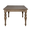 Pemberly Row Farmhouse 5 Piece Leg Table Set with Tufted Back Chairs