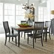 Pemberly Row 5-Piece Rectangular Dining Table Set w/ Slat Back Chairs