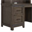 Pemberly Row Dark Gray Double Barn Door Hutch with Dovetail Drawers