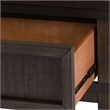 Pemberly Row Dark Gray Twin Bookcase Bed with Storage in Distressed Wood