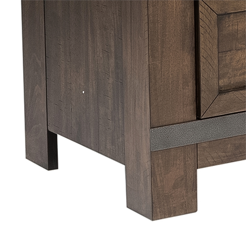 Pemberly Row Dark Gray 5 Drawer Chest with Dovetail Construction