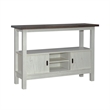 Pemberly Row Sideboard with Sliding Doors and Open Shelf in Textured White