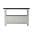 Pemberly Row Sideboard with Sliding Doors and Open Shelf in Textured White