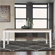 Pemberly Row White 7 Piece Rectangular Table Set with Tufted Chairs