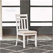 Pemberly Row White 7 Piece Rectangular Table Set with Tufted Chairs