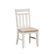 Pemberly Row White 7 Piece Rectangular Table Set with Tufted Chairs