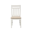 Pemberly Row White 7 Piece Rectangular Table Set with Tufted Chairs