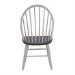 Pemberly Row White Windsor Back Side Chair Set of 2 Heavy Distressing