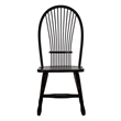 Pemberly Row Sheaf Back Side Chair in Black Set of 2 with Nylon Glides