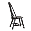 Pemberly Row Sheaf Back Side Chair in Black Set of 2 with Nylon Glides