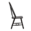 Pemberly Row Sheaf Back Side Chair in Black Set of 2 with Nylon Glides