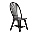 Pemberly Row Sheaf Back Side Chair in Black Set of 2 with Nylon Glides