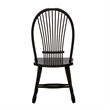 Pemberly Row Sheaf Back Side Chair in Black Set of 2 with Nylon Glides