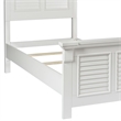 Pemberly Row Full Panel Bed in Oyster White Finish with Louvered Accents