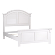 Pemberly Row Full Panel Bed in Oyster White Finish with Louvered Accents