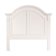 Pemberly Row Full Panel Bed in Oyster White Finish with Louvered Accents