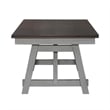 Pemberly Row 7 Piece Trestle Table Set with Splat Back Chairs in Gray