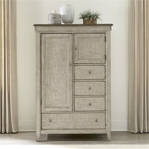 Pemberly Row Door Chest with Adjustable Shelves in Weathered Linen