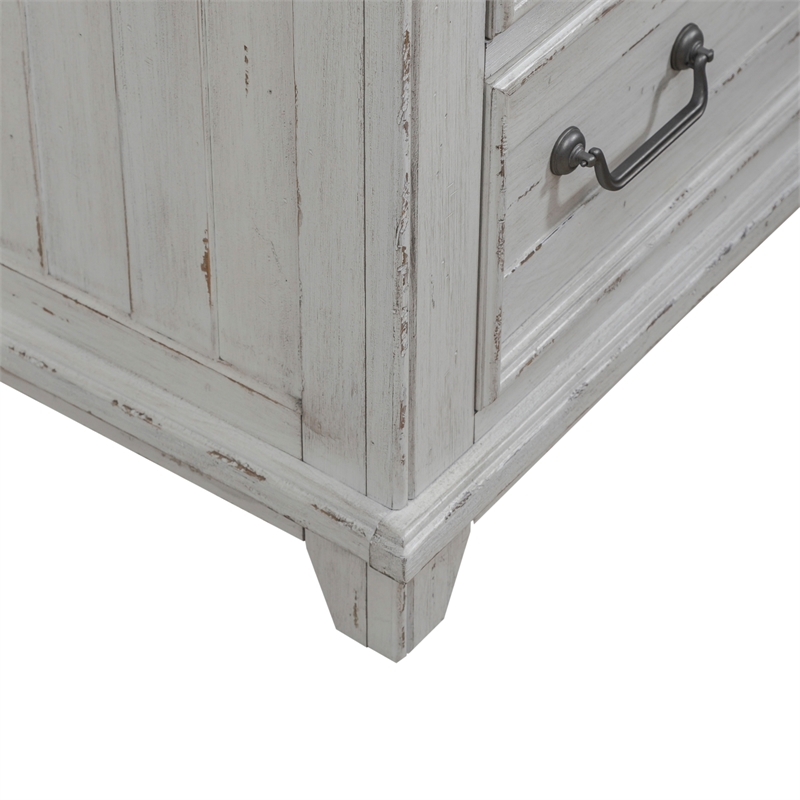 Pemberly Row 6 Drawer Chest with Cedar Lined Drawers in Riverstone White