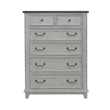 Pemberly Row 6 Drawer Chest with Cedar Lined Drawers in Riverstone White