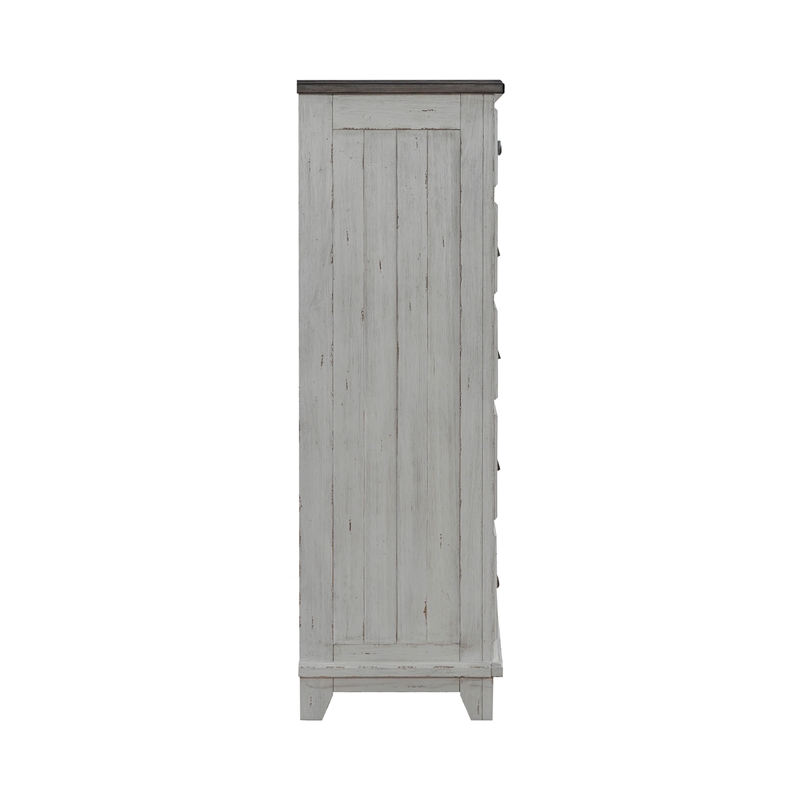 Pemberly Row 6 Drawer Chest with Cedar Lined Drawers in Riverstone White