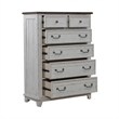 Pemberly Row 6 Drawer Chest with Cedar Lined Drawers in Riverstone White