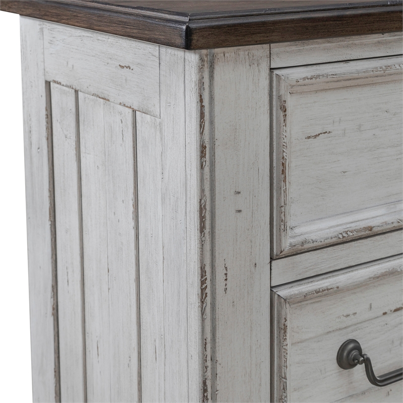 Pemberly Row 6 Drawer Chest with Cedar Lined Drawers in Riverstone White
