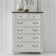 Pemberly Row 6 Drawer Chest with Cedar Lined Drawers in Riverstone White