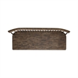 Pemberly Row Spindle Back Bench with Tapered Legs in Rustic Brown