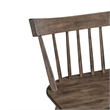 Pemberly Row Spindle Back Bench with Tapered Legs in Rustic Brown