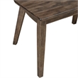 Pemberly Row Spindle Back Bench with Tapered Legs in Rustic Brown