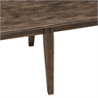 Pemberly Row Spindle Back Bench with Tapered Legs in Rustic Brown
