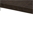 Pemberly Row Rectangular Leg Table with Breadboard Veneer in Rustic Brown