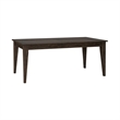Pemberly Row Rectangular Leg Table with Breadboard Veneer in Rustic Brown