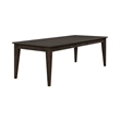 Pemberly Row Rectangular Leg Table with Breadboard Veneer in Rustic Brown