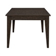 Pemberly Row Rectangular Leg Table with Breadboard Veneer in Rustic Brown