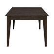 Pemberly Row Rectangular Leg Table with Breadboard Veneer in Rustic Brown