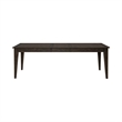 Pemberly Row Rectangular Leg Table with Breadboard Veneer in Rustic Brown