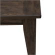 Pemberly Row Rectangular Leg Table with Breadboard Veneer in Rustic Brown