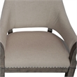 Pemberly Row Upholstered Arm Chair with Nail Head Accents in Havana Brown