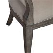 Pemberly Row Upholstered Arm Chair with Nail Head Accents in Havana Brown