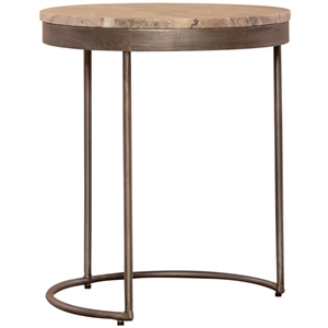 Pemberly Row Nesting Tables with Greystone Marble & Pewter Iron Base