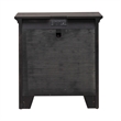 Pemberly Row Nightstand with Charging Station in Brown Wood Finish