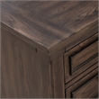 Pemberly Row Nightstand with Charging Station in Brown Wood Finish
