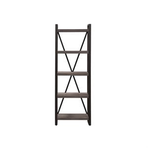 Pemberly Row Medium Gray Tall Pier Unit with Floating Shelf Design