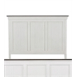 Pemberly Row King Panel Bed in White and Gray with Wirebrushed Finish