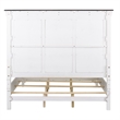 Pemberly Row King Panel Bed in White and Gray with Wirebrushed Finish