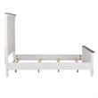 Pemberly Row King Panel Bed in White and Gray with Wirebrushed Finish