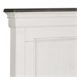Pemberly Row King Panel Bed in White and Gray with Wirebrushed Finish