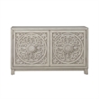 Pemberly Row 2 Door Accent Cabinet with Floral Pattern and Wire Management
